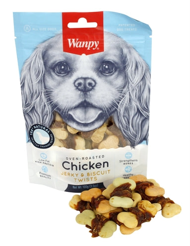 Wanpy Ovengeroosterde kip gedroogd biscuit twists