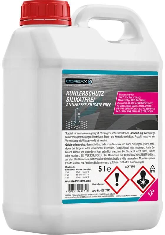 Corexx kühlerschutz silikatfrei g12+ silicate-free anti-freeze (g12+) 5l