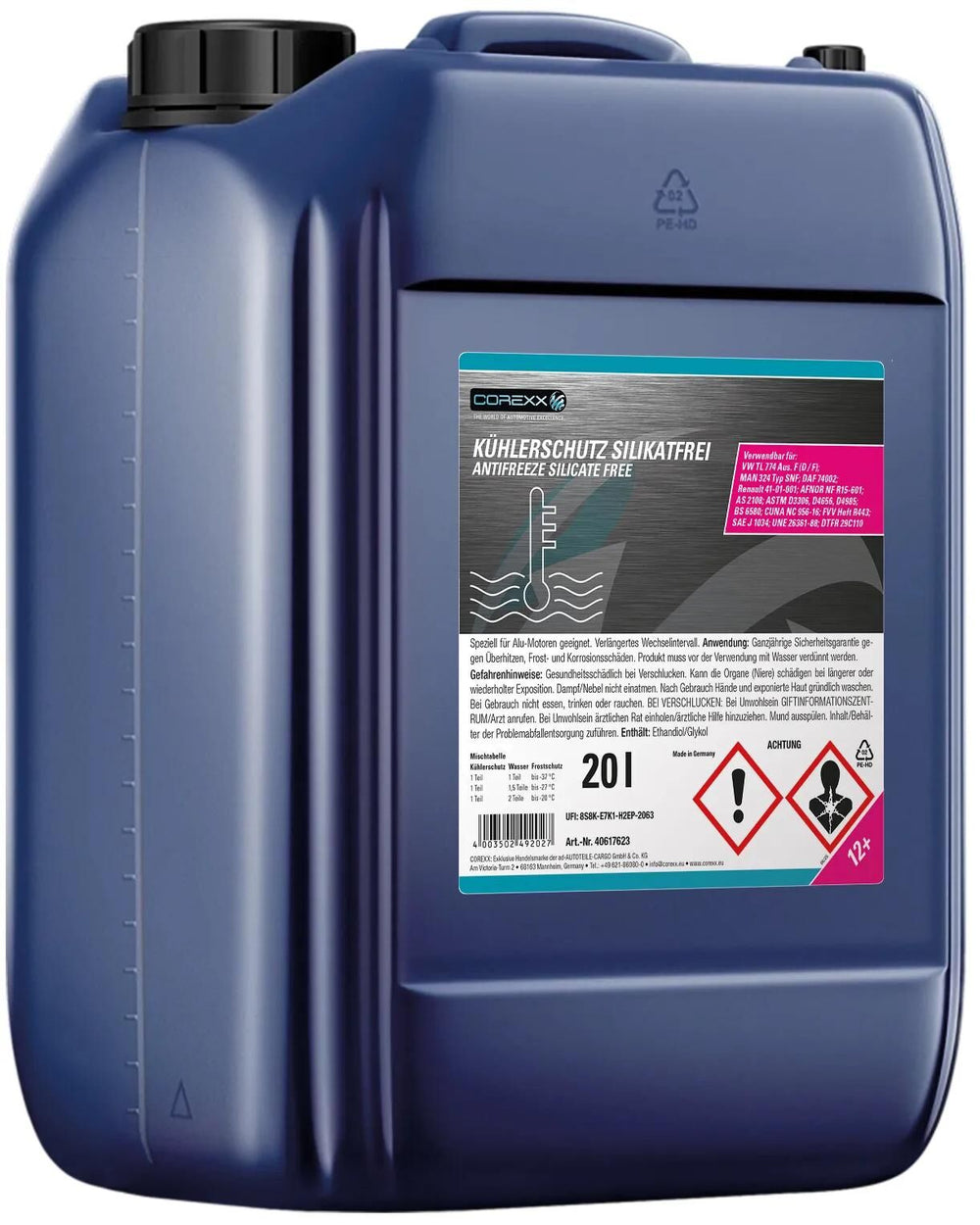 Corexx kühlerschutz silikatfrei g12+ anti-freeze silicatefr.20 (g12+)
