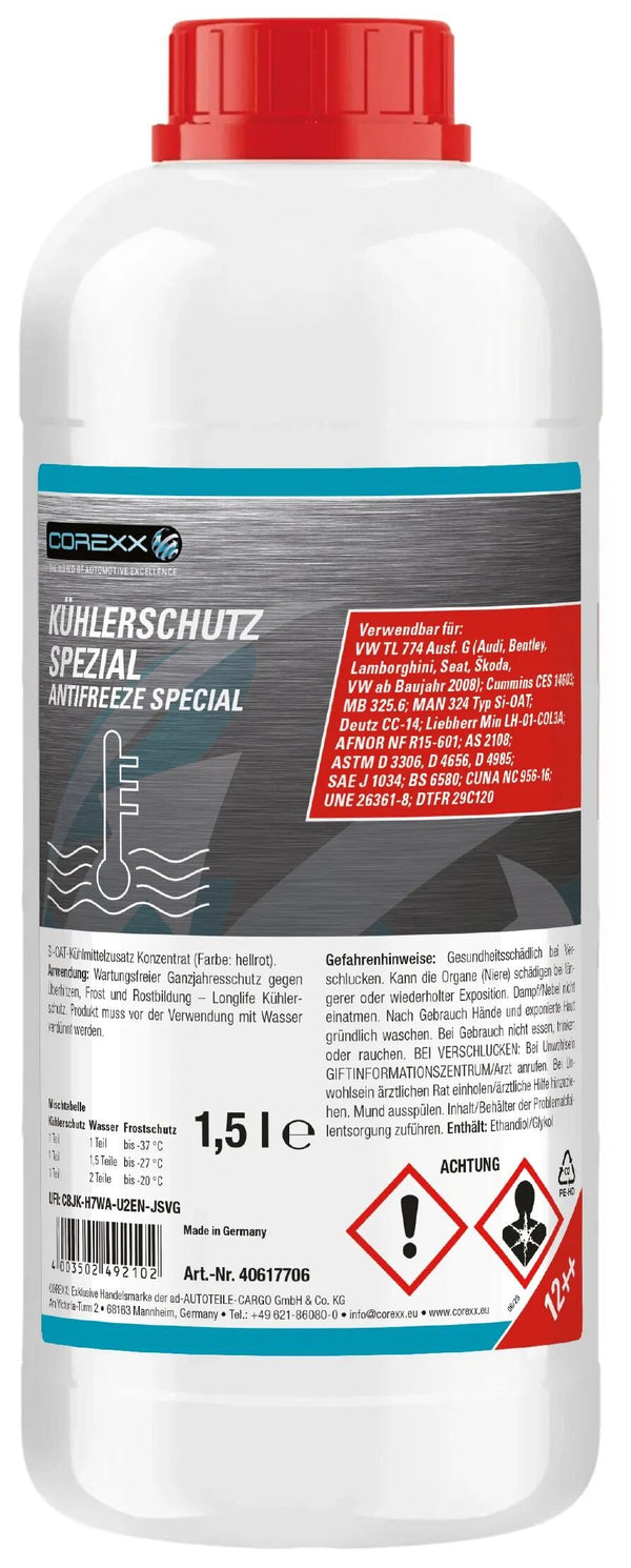 Corexx kühlerschutz spezial g12++ special anti-freeze 1.5 l (g12++)