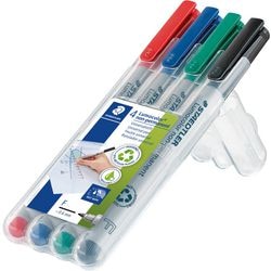 Staedtler lumocolor f non-permanent pen - box 4 kleuren