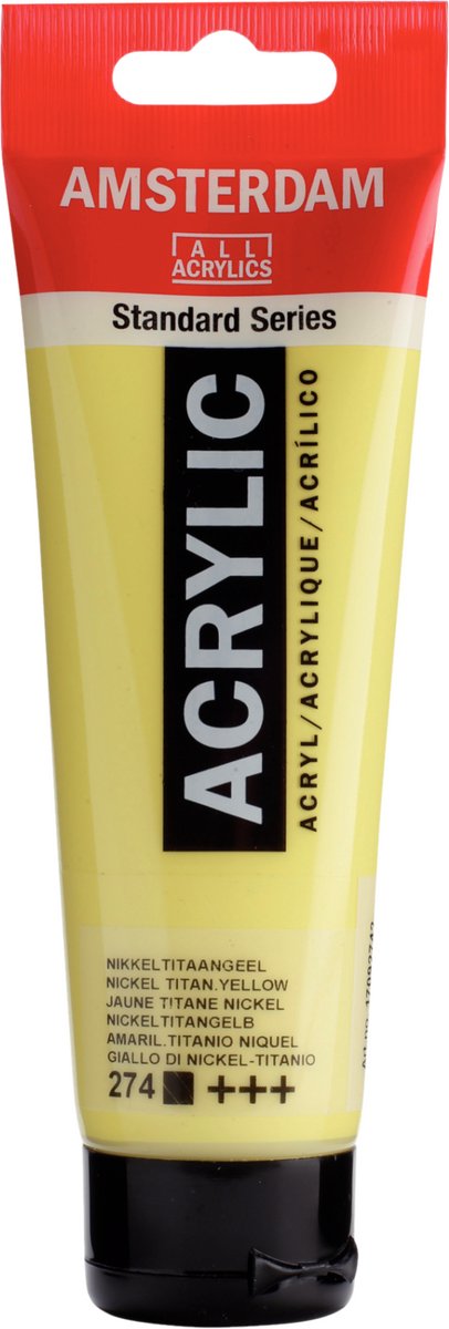 Amsterdam standard series acrylverf tube 120 ml nikkeltitaangeel 274