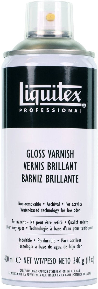 Liquitex 6625 vernis spray glans 400 ml – beschermende firnis voor acrylverf – hoogglans afwerking