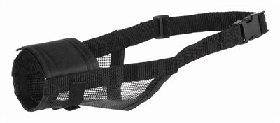 Trixie Polyester Muzzle with Mesh Insert, Black