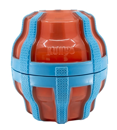 Kong treat spinner voer snackdispenser oranje blauw
