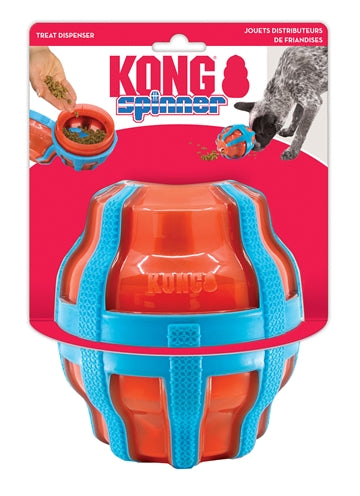Kong treat spinner voer snackdispenser oranje blauw
