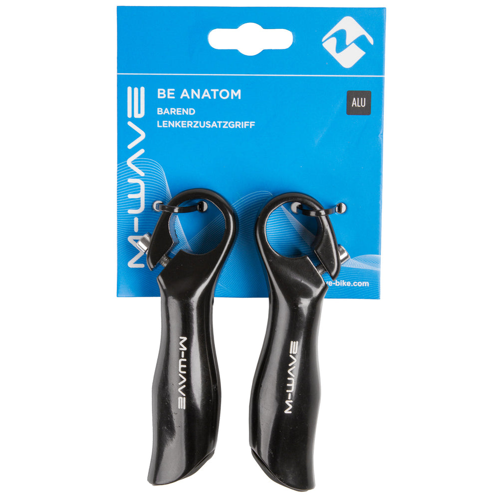 Embout de guidon 12 cm aluminium noir 2 pièces