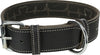 Trixie halsband hond rustic vetleer heartbeat zwart