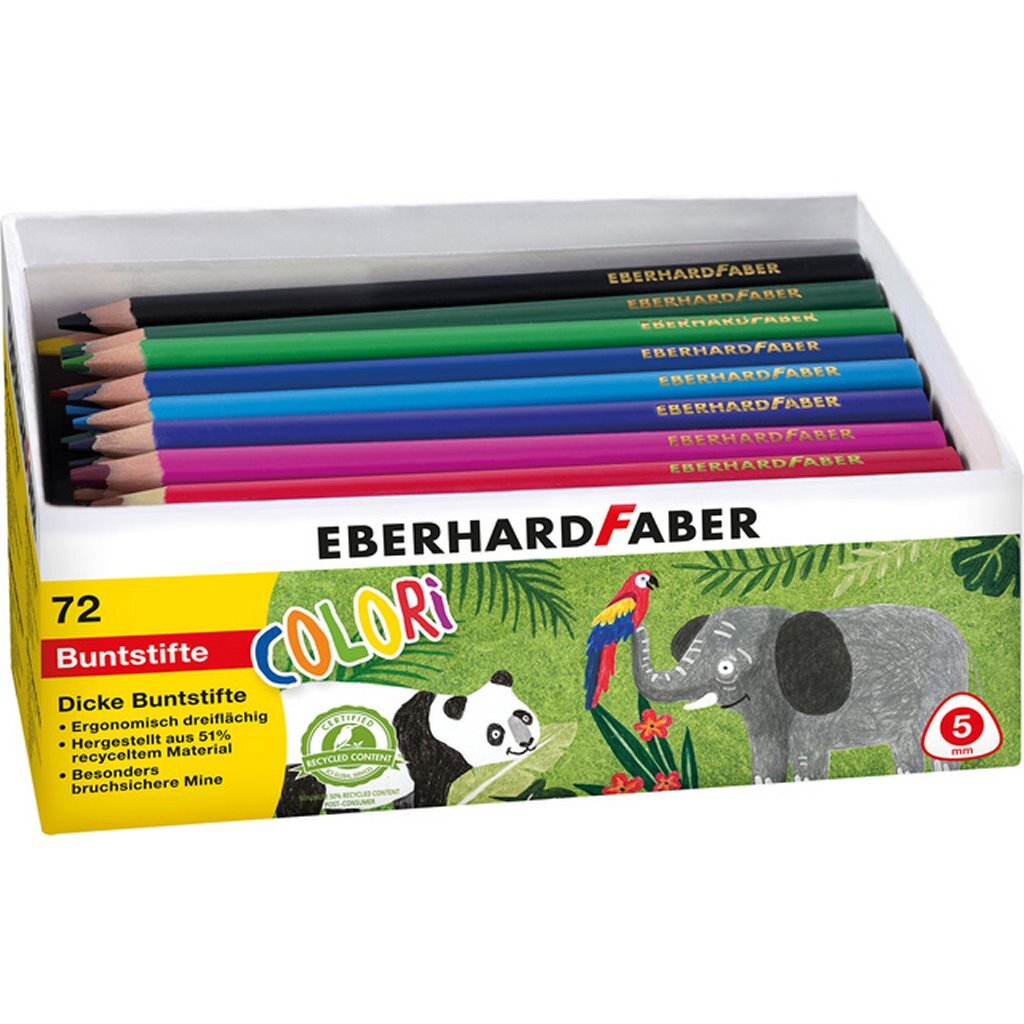 Eberhard faber kleurpotloden - colori - driekantig - 72 stuks - ef-511471