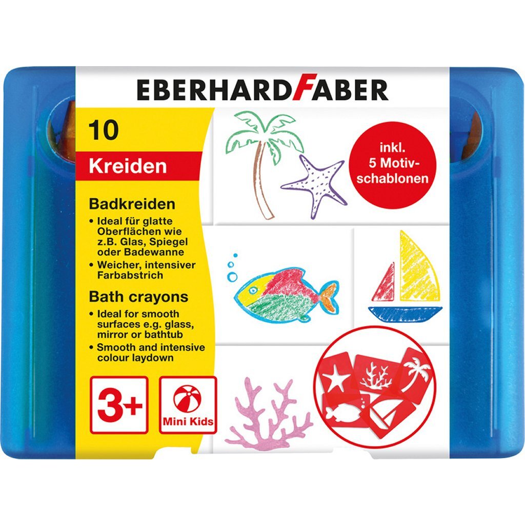 Eberhard faber ef-524110 badkrijt 10 stuks bewaardoos incl. 5 patronen