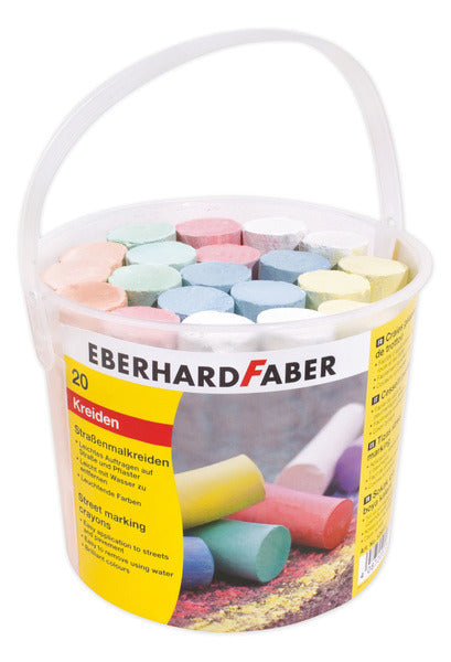 Eberhard faber ef-526512 stoeprijt emmer met 20 krijtjes