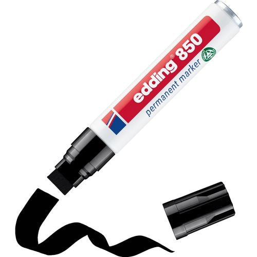 Permanent marker edding 850 ultra 5-16mm zwart recht sneldrogend waterbestendig