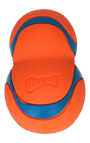 Chuckit! Ultra Tumbler - Dog Toy - Dog Ball - Fetch Toy - Natural Rubber - ø7.5 cm - Orange Blue