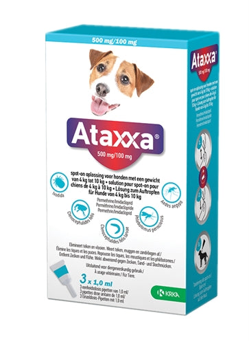 Krka Ataxxa plek op hond