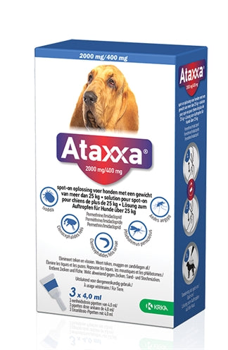 Krka Ataxxa plek op hond