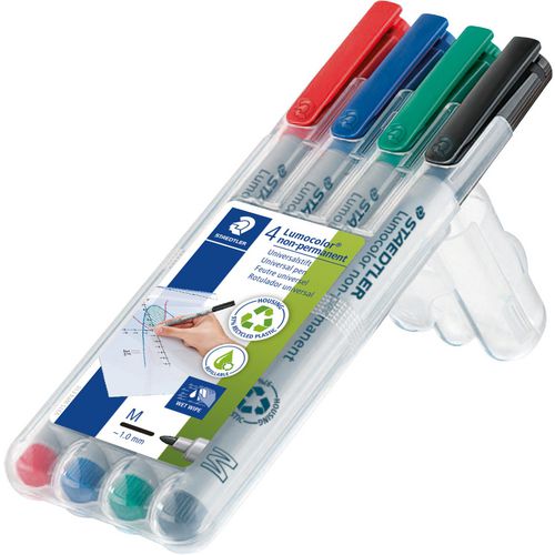 Staedtler niet permanente ohp marker lumocolor kleurenassortiment 1mm