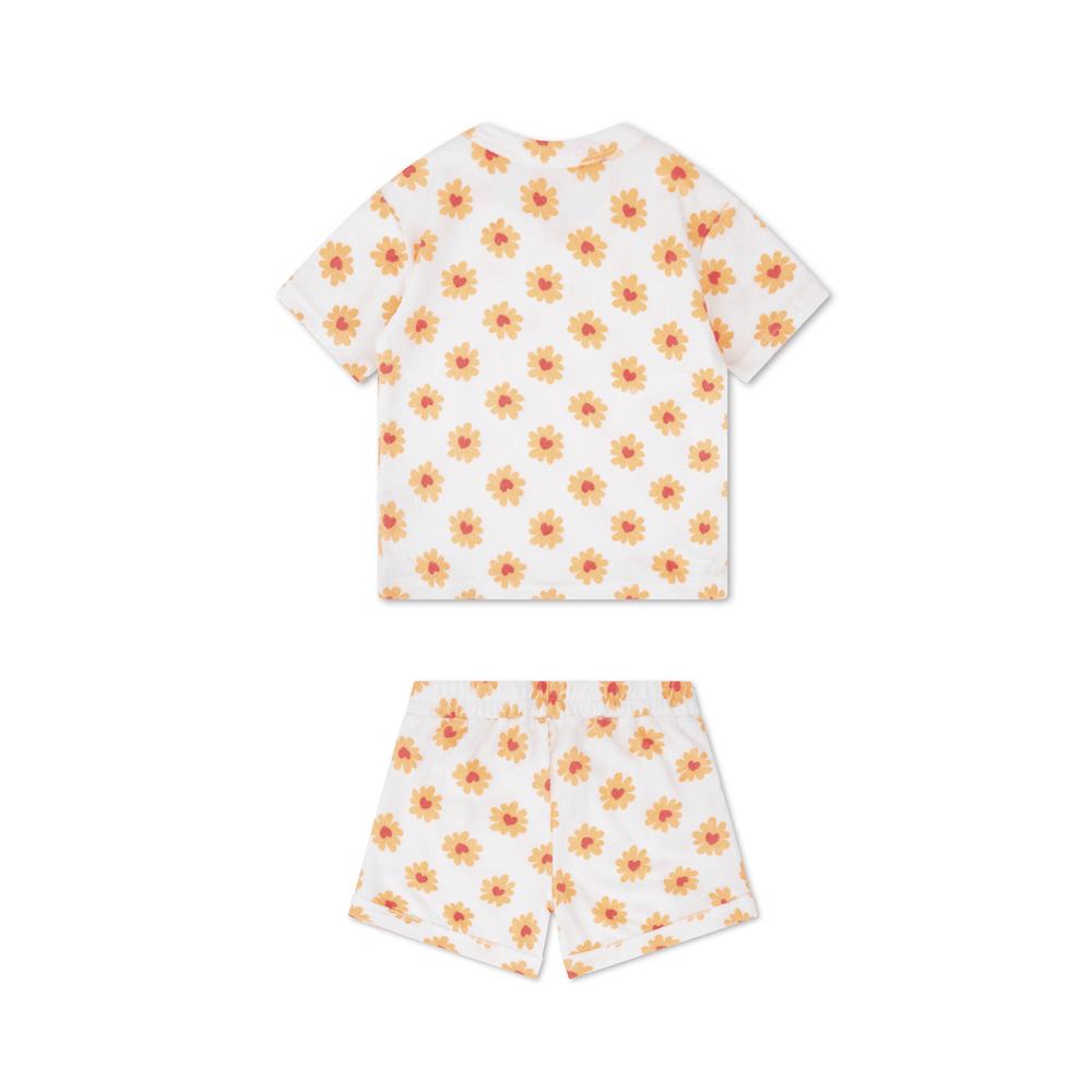 Floral love | meerkleurig meisjes set strand - terry