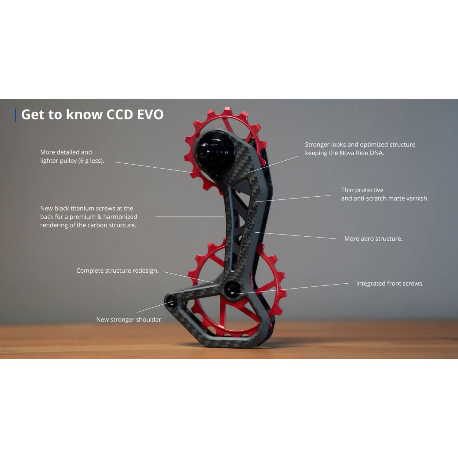 Novaride - ccd evo keramische derrailleur rival force red 12 speed zwart