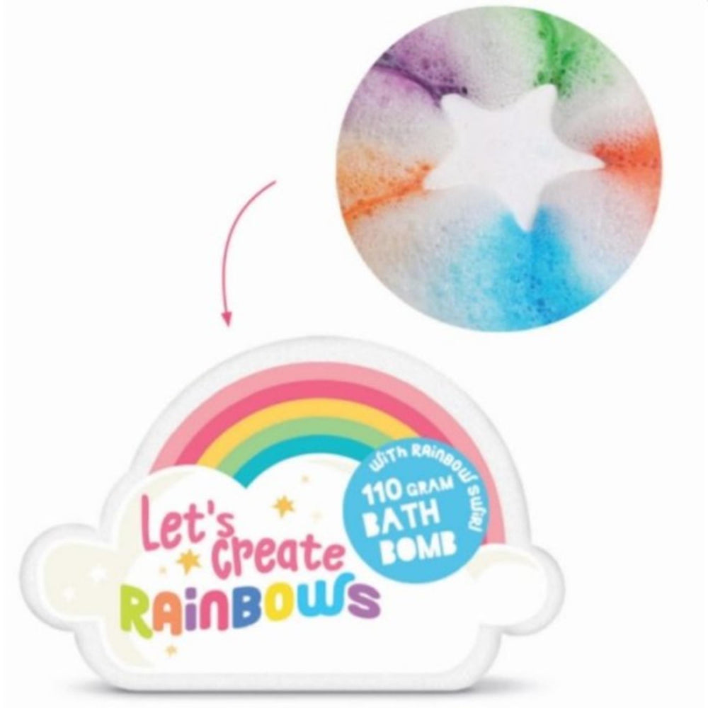 Badbruisbalwolk met regenboogkleuren