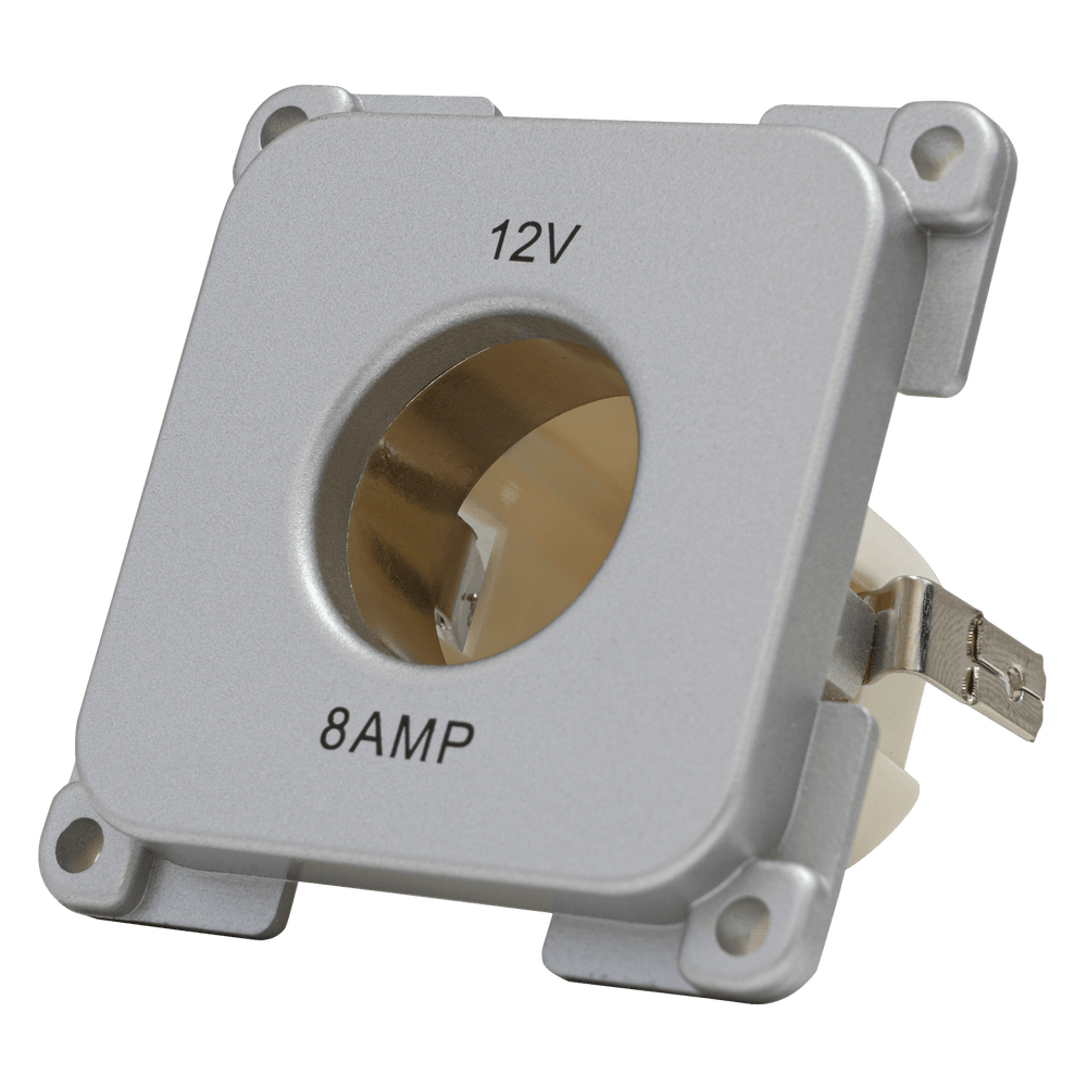 C-line 12 volt stopcontact camper en caravan zilver