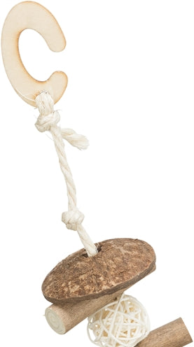 Trixie knabbelschommel kokosnoot hout rotan
