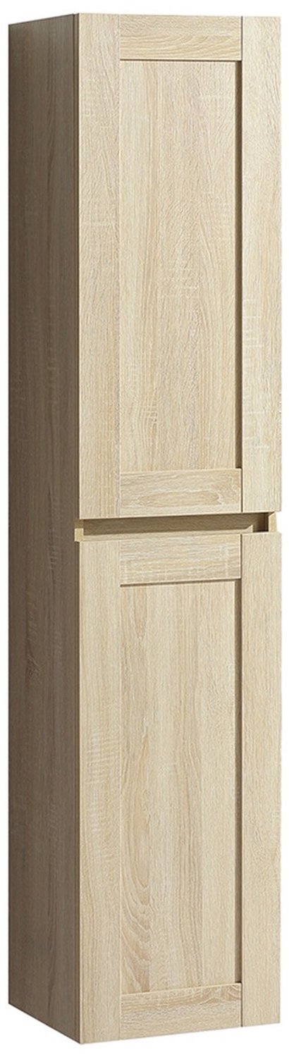Differnz reno hoge kast - fsc® gecertificeerd mdf - badkamerkast met 2 softclose deuren - ruimte voor 4 legplanken - voorgemonteerd - afmetingen 160x32x35 cm - kleur eiken