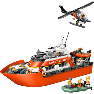 Lego city exploration 60504 kustwacht reddingsboot met helikopter