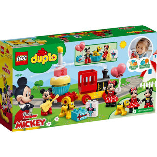 Lego duplo disney mickey minnie verjaardagstrein, bouwbaar speelgoed voor peuters 10941