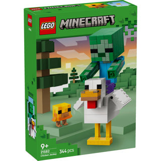 Lego ® minecraft® kipberijder bouwspeelgoed - gamingdecoratie met babyzombie, kip en kuiken - cadeautip voor jongens en meisjes vanaf 9 jaar - 21582