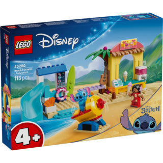 Lego ǀ disney strandplezier met lilo en stitch bouwbaar speelgoed voor kinderen en decoratie 43280