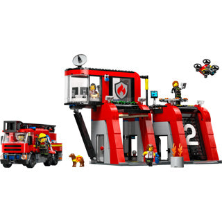 Lego city brandweerkazerne en brandweerauto - 60414