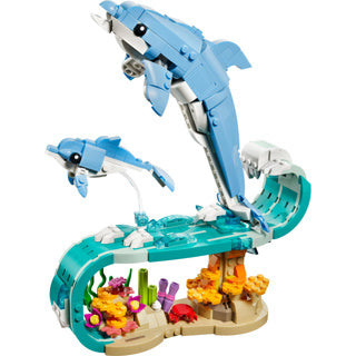 Lego ® creator 3in1 zeedieren: prachtige dolfijnen - bouw om tot een zeepaardje of krab - 31385