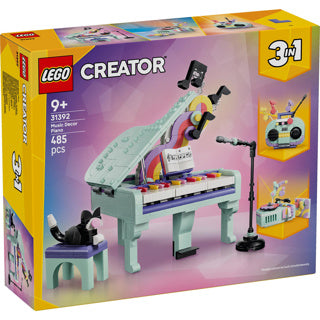 Lego creator 3in1 piano met kat en radio en platenspeler speelgoed voor kinderen 31392