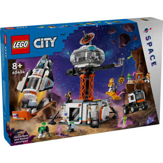 Lego city - ruimtebasis en raketlanceringsplatform constructiespeelgoed (60434)