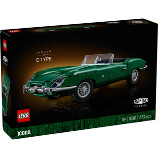 Lego icons jaguar e-type - klassieke sportwagen auto - 11381