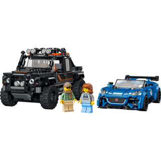Lego speed champions jaguar project 7 en land rover defender auto bouwpakket voor kinderen 77264