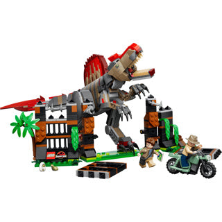 Lego jurassic world spinosaurus ontsnapping dinosaurus speelgoed voor kinderen 77982