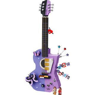 Lego editions olivia rodrigo's dubbele gitaar bouwpakket voor kinderen en tienerkamer decoratie - 43031