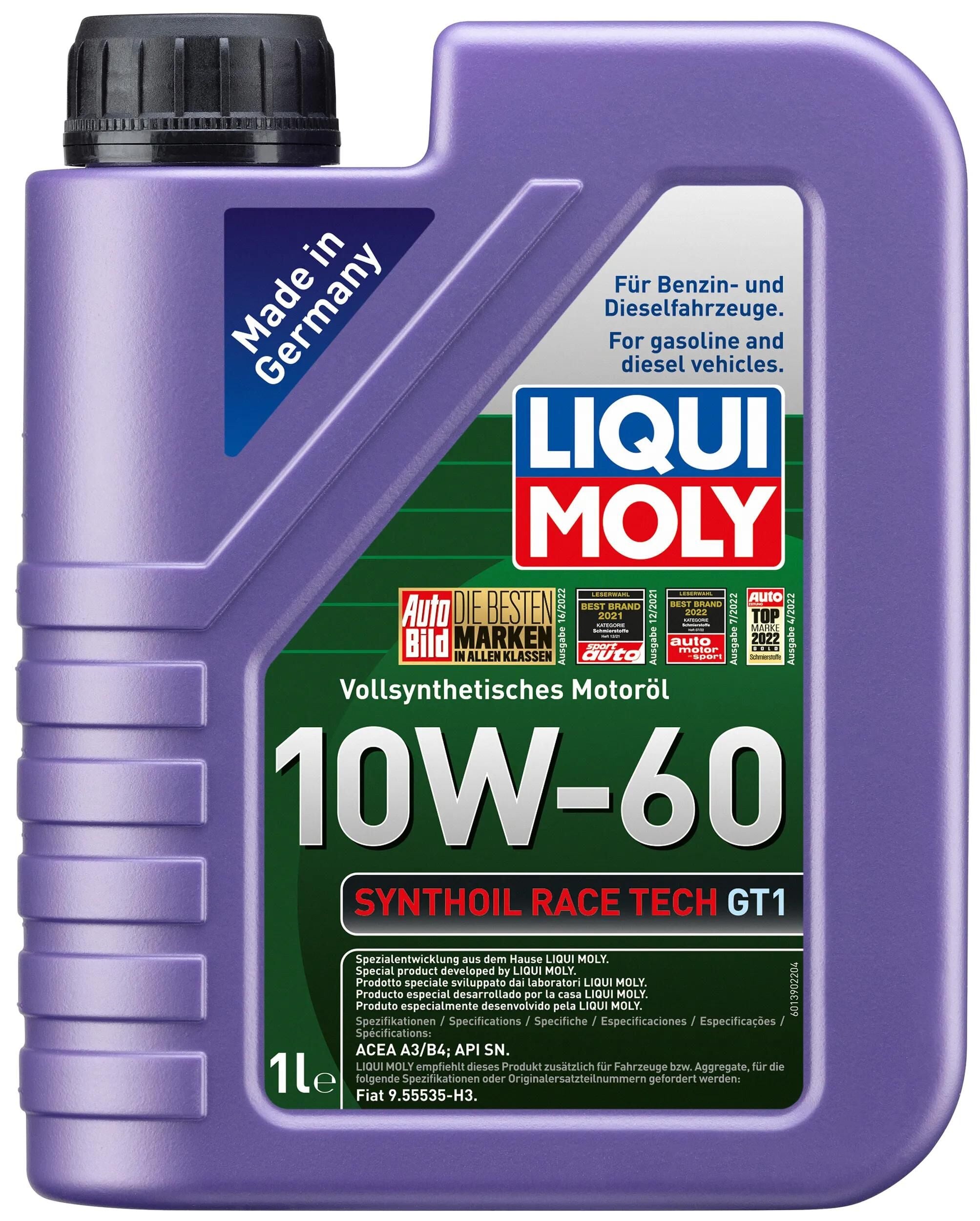 Liqui moly motoröl synthoil race tech gt1 synthoil race tech gt1 10w-60 1 ltr.