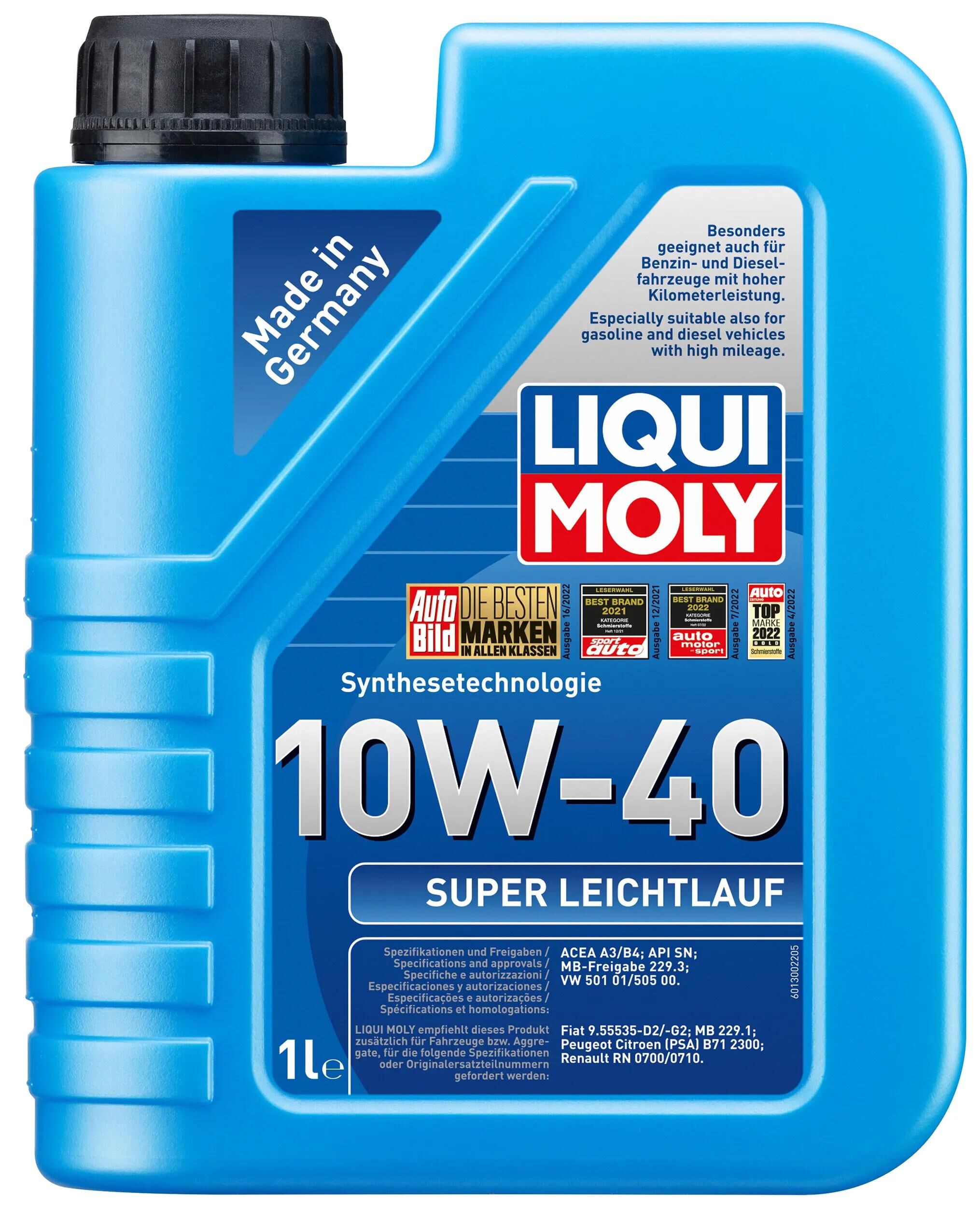 Liqui moly motoröl super leichtlauf super smooth running oil 1 ltr.