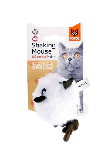 Fofos Schuddende muis met geluid wit