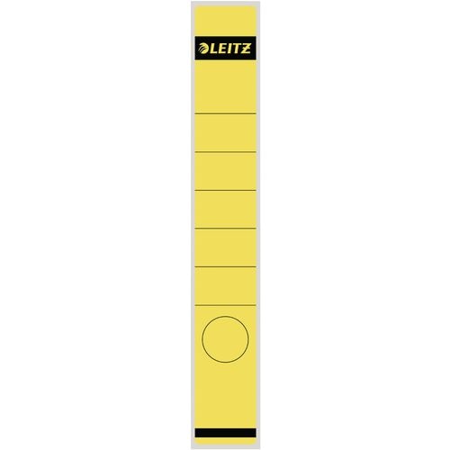 Ordnerrugetiketten leitz geel beschrijfbaar 10 stuks