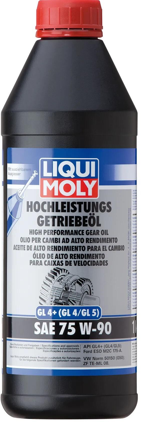 Liqui moly transmissieolie gl 4+ gear oil gl4+ 1ltr. sae75w-90