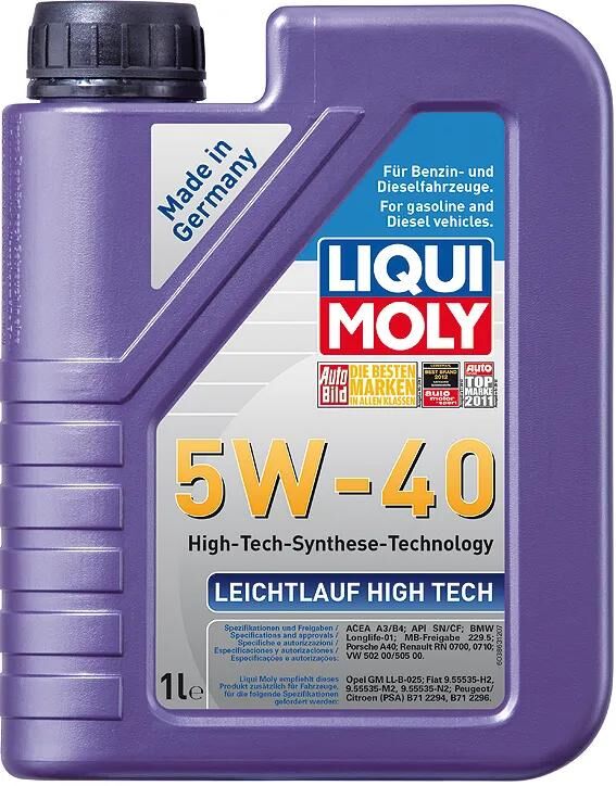 Liqui moly motoröl leichtlauf high tech ll high tech 5w-40 dose 1l