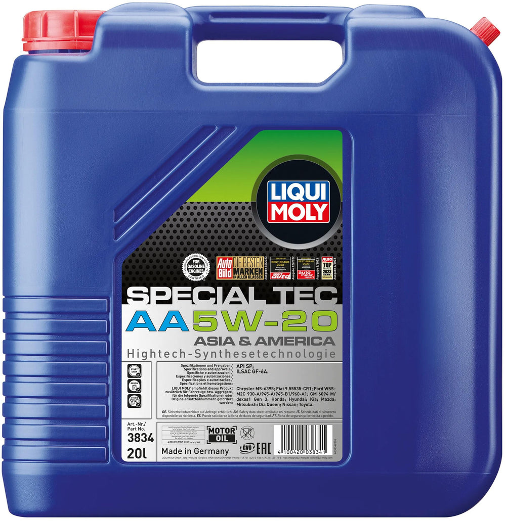 Liqui moly motoröl special tec aa motoroil 5w-20 20l lm special tech aa