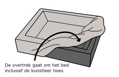 Bia bed Ribschoffel hondenmand grijs