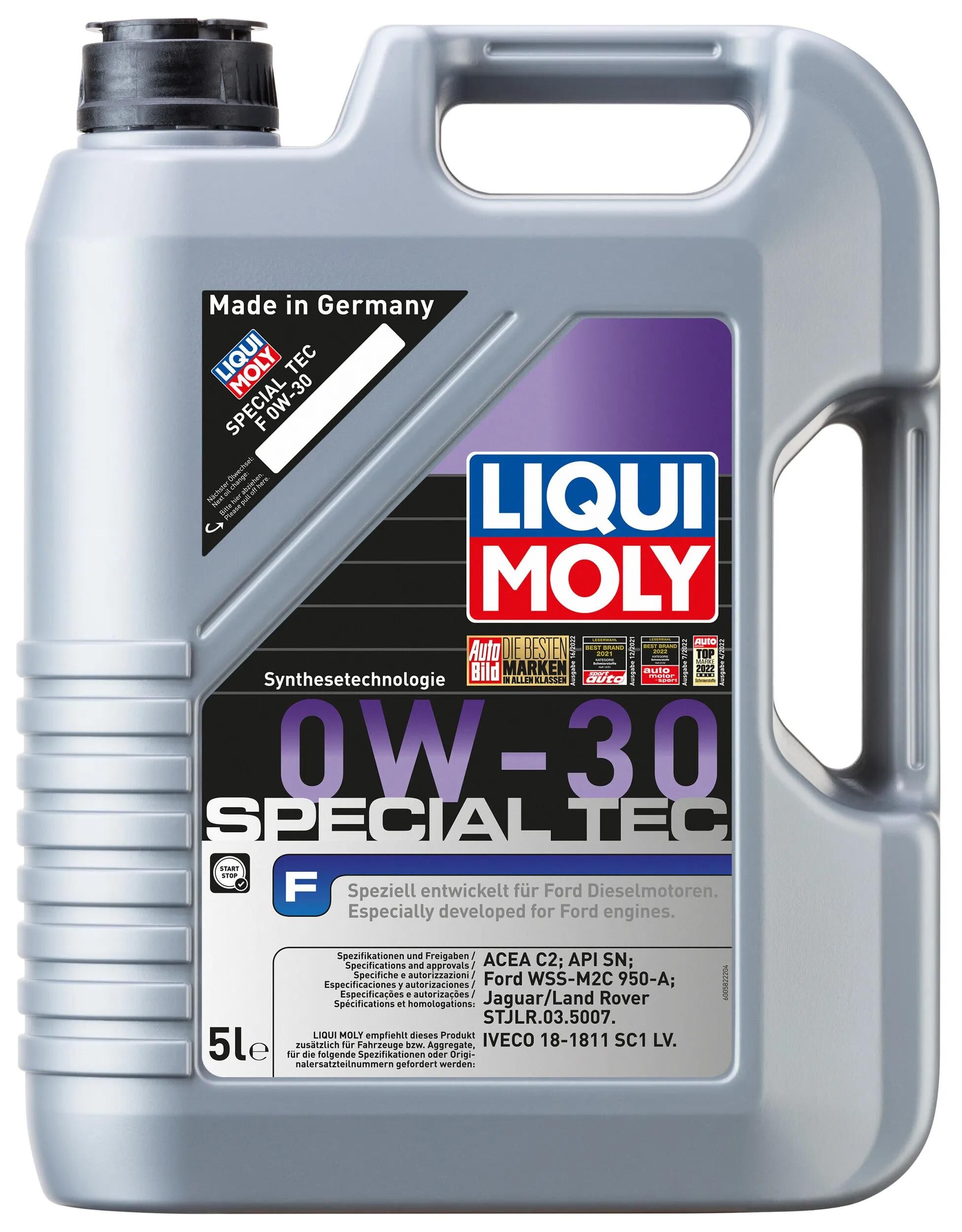 Liqui moly motoröl special tec f special tec f 0w-30 5ltr.