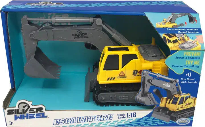 Online winkel zilveren wiel graafmachine met geluiden