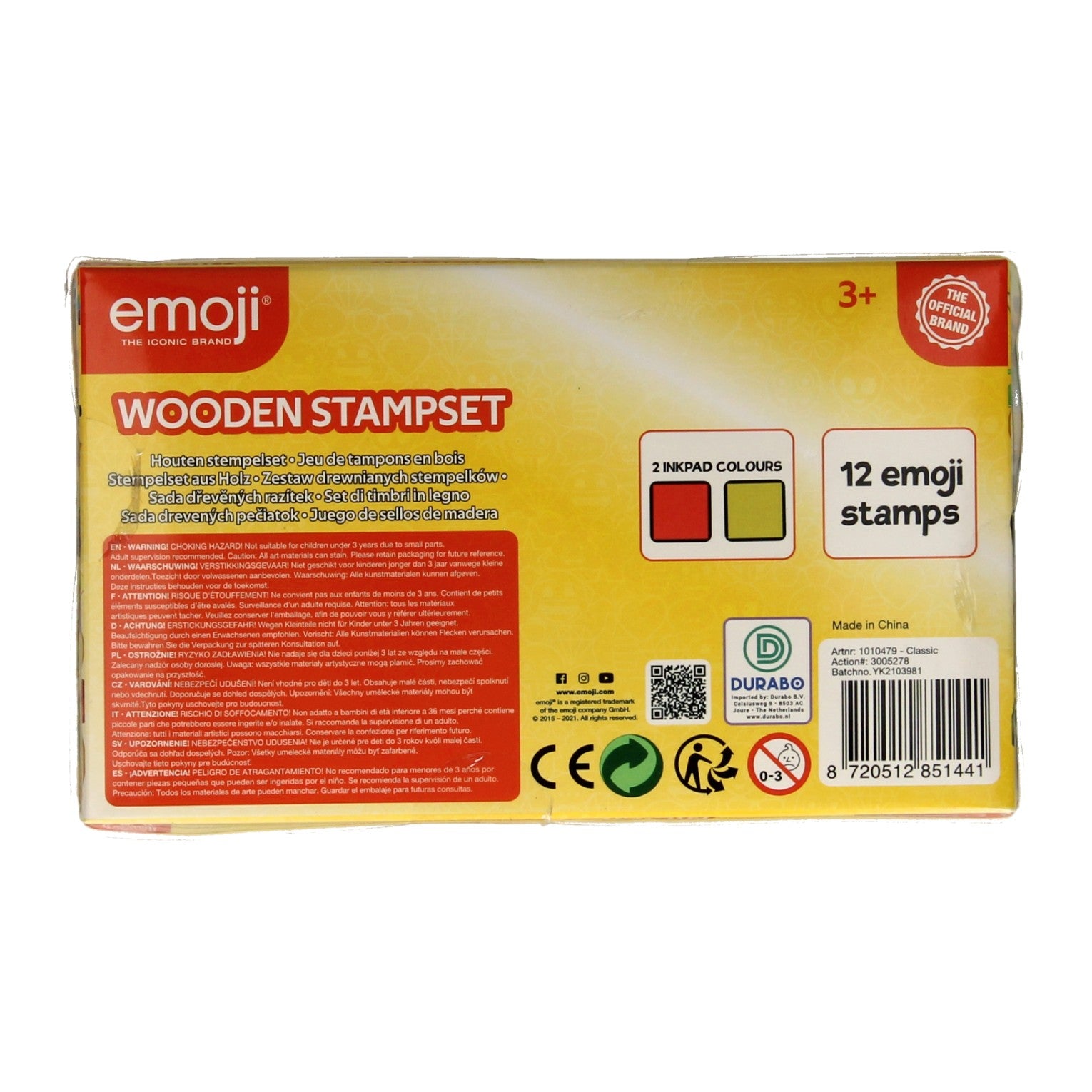 Emoji houten stempelset