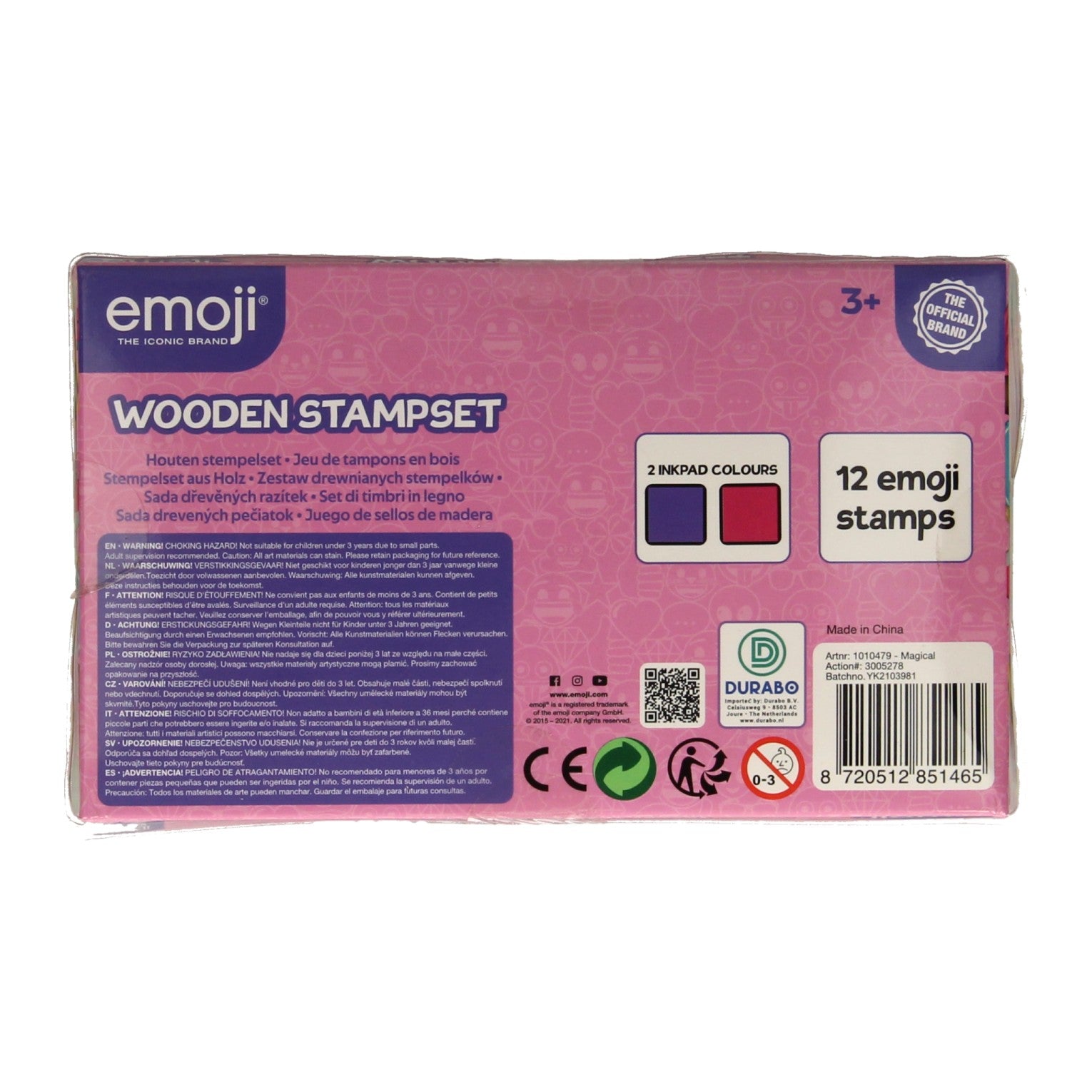 Emoji houten stempelset